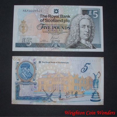 2004 Royal Bank of Scotland Plc £5 – St Andrews Golf Club 2004 Royal Bank of Scotland Plc £5 – St Andrews Golf Club